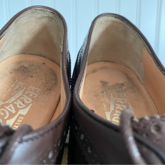 Ferragamo Men's Brogues/Oxfords in Chestnut Leather *Italy* - Picture 10 of 13